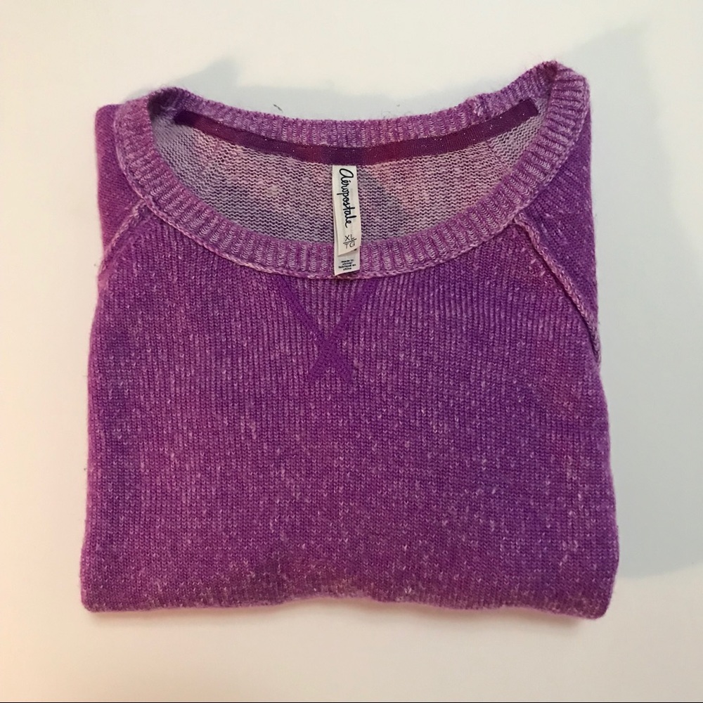 Aeropostale Purple Acrylic Sweater XL